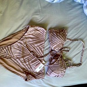 Joe Fresh two piece high waisted bathing suit. Top S, bottoms M.